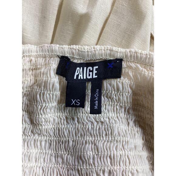 Paige 'Shadi' White Linen Side Cutout Maxi Dress Size XS - Picture 4 of 4